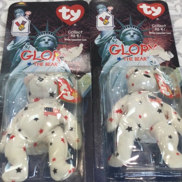 McDonald’s vintage collectible beanie babies bears 1999 set of four. New unused - Picture 2 of 10